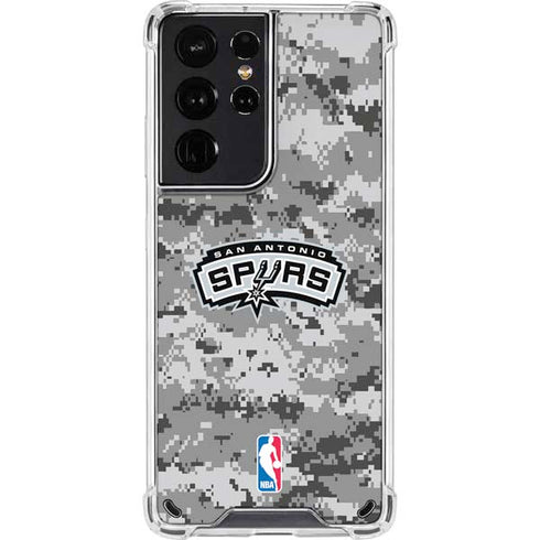 NBA San Antonio Spurs Digi Camo Galaxy S21 Ultra 5G Clear Case