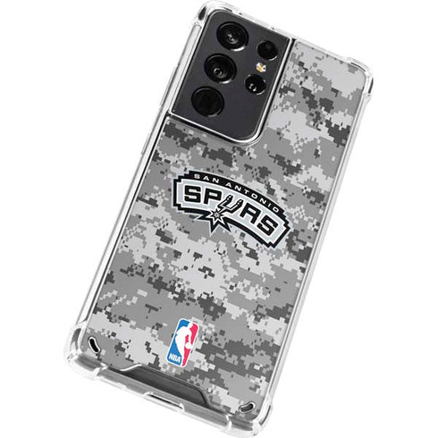 NBA San Antonio Spurs Digi Camo Galaxy S21 Ultra 5G Clear Case