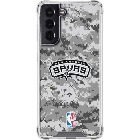 NBA San Antonio Spurs Digi Camo Galaxy S22 Clear Case