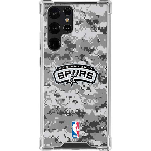 NBA San Antonio Spurs Digi Camo Galaxy S22 Ultra Clear Case