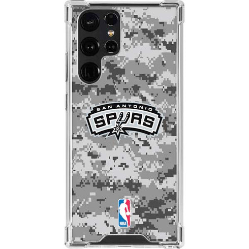 NBA San Antonio Spurs Digi Camo Galaxy S24 Ultra Clear Case