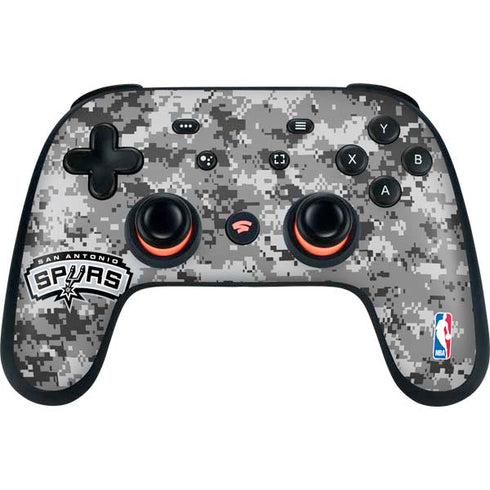 NBA San Antonio Spurs Digi Camo Google Stadia Controller Skin