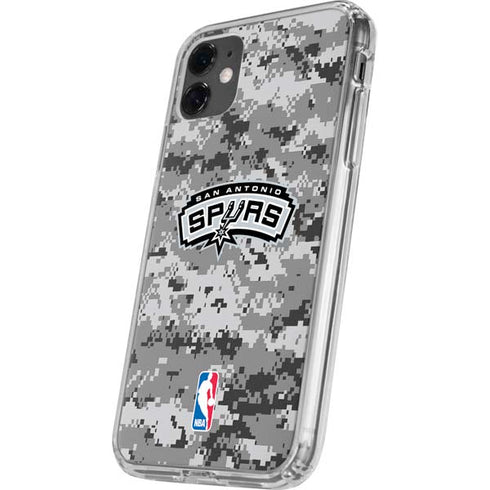 NBA San Antonio Spurs Digi Camo iPhone 11 Clear Case