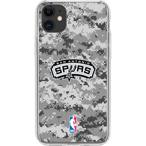 NBA San Antonio Spurs Digi Camo iPhone 11 Clear Case