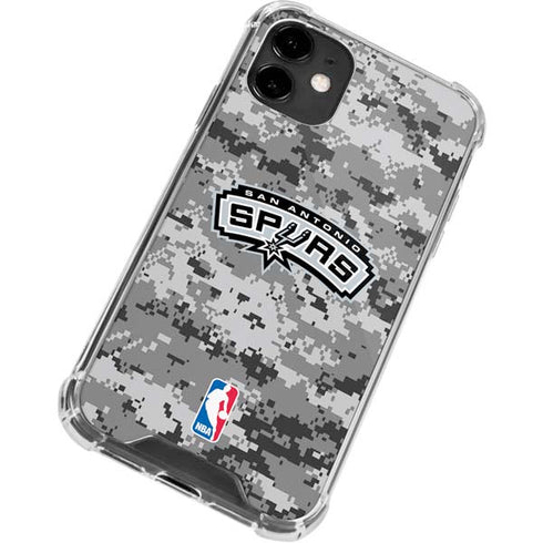 NBA San Antonio Spurs Digi Camo iPhone 12 Clear Case