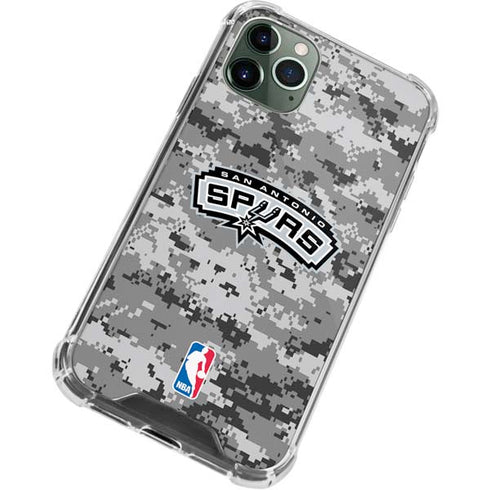 NBA San Antonio Spurs Digi Camo iPhone 12 Pro Clear Case