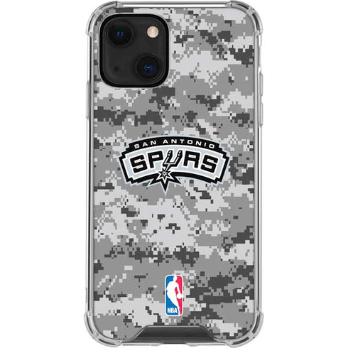 NBA San Antonio Spurs Digi Camo iPhone 13 Clear Case