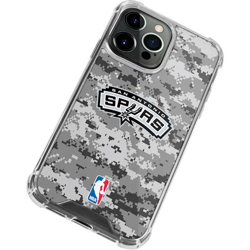 NBA San Antonio Spurs Digi Camo iPhone 13 Pro Clear Case