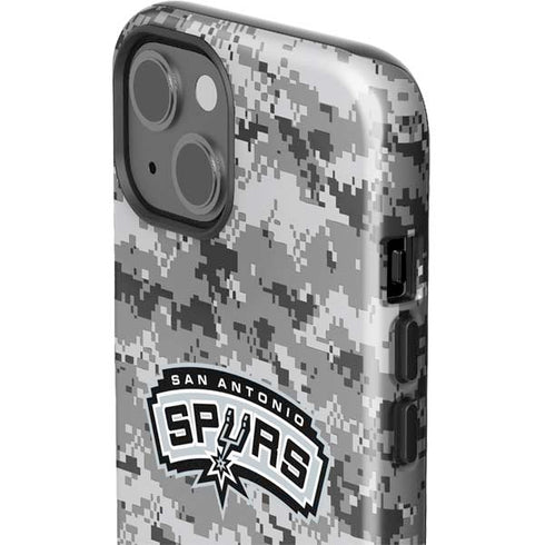 NBA San Antonio Spurs Digi Camo iPhone 15 Plus Impact Case