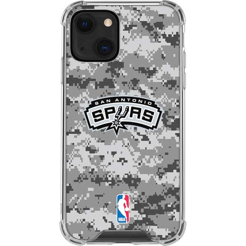 NBA San Antonio Spurs Digi Camo iPhone 14 Plus Clear Case