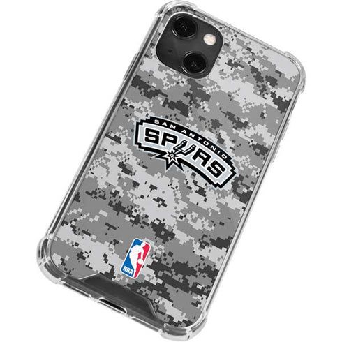 NBA San Antonio Spurs Digi Camo iPhone 14 Plus Clear Case