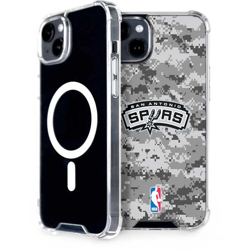NBA San Antonio Spurs Digi Camo iPhone 14 Plus MagSafe Case