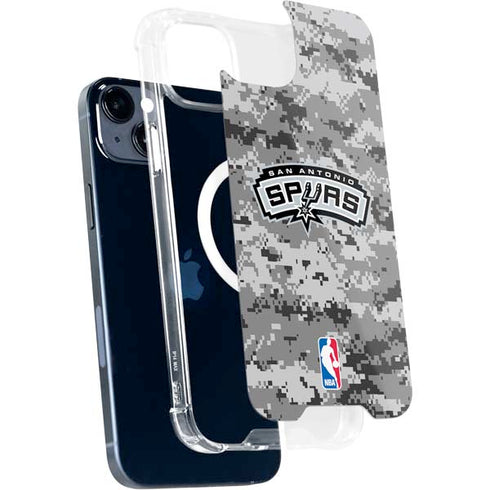 NBA San Antonio Spurs Digi Camo iPhone 15 Plus MagSafe Case