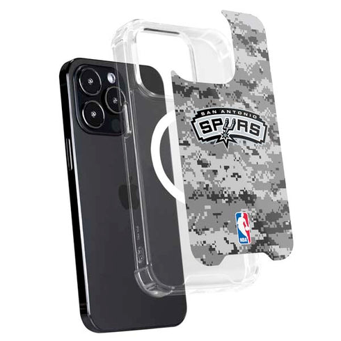 NBA San Antonio Spurs Digi Camo iPhone 15 Pro MagSafe Case