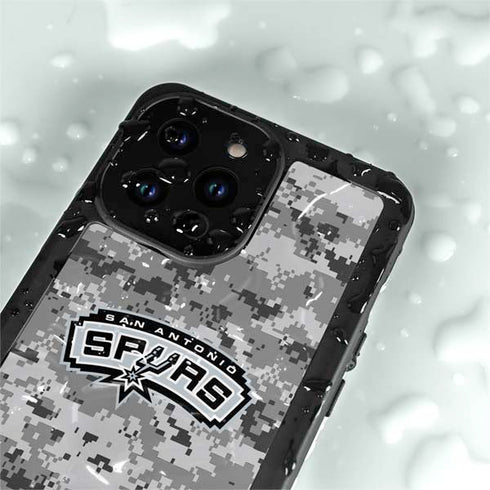 NBA San Antonio Spurs Digi Camo iPhone 14 Pro Max Waterproof Case