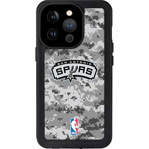 NBA San Antonio Spurs Digi Camo iPhone 14 Pro Waterproof Case