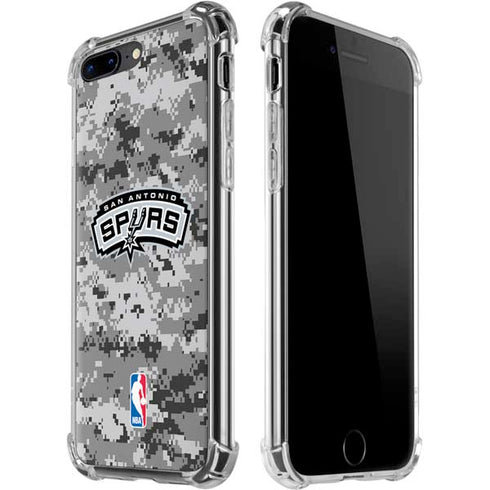 NBA San Antonio Spurs Digi Camo iPhone 7/8 Plus Clear Case