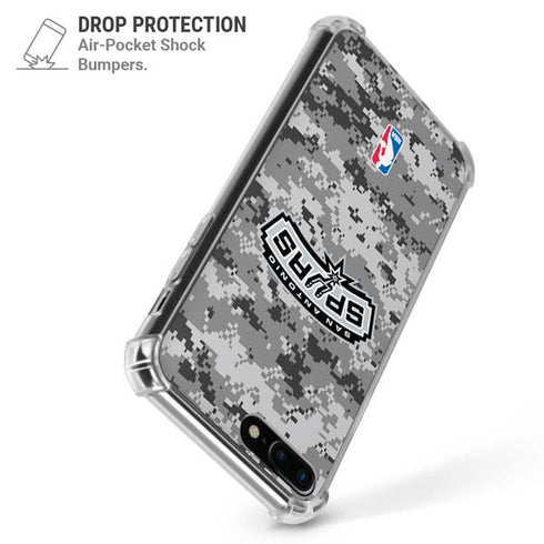 NBA San Antonio Spurs Digi Camo iPhone 7/8 Plus Clear Case