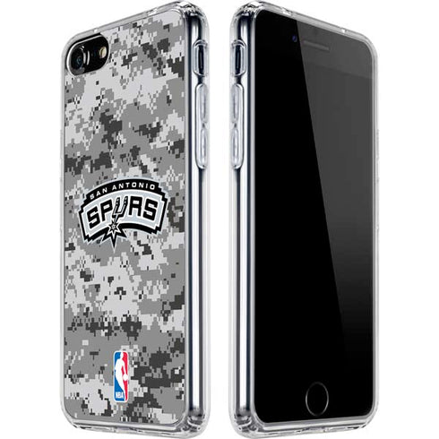 NBA San Antonio Spurs Digi Camo iPhone SE (2nd & 3rd Gen) Clear Case