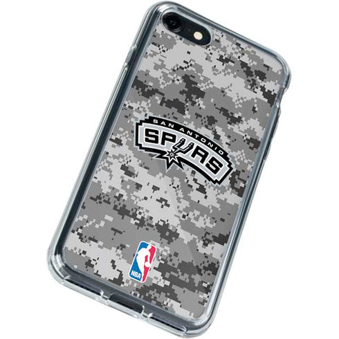 NBA San Antonio Spurs Digi Camo iPhone SE (2nd & 3rd Gen) Clear Case