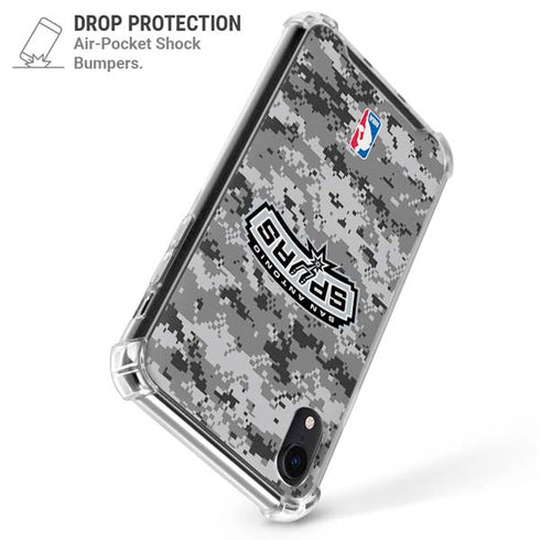 NBA San Antonio Spurs Digi Camo iPhone XR Clear Case