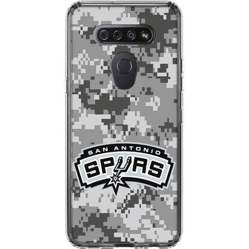 NBA San Antonio Spurs Digi Camo LG K51/Q51 Clear Case