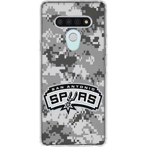 NBA San Antonio Spurs Digi Camo LG Stylo 6 Clear Case