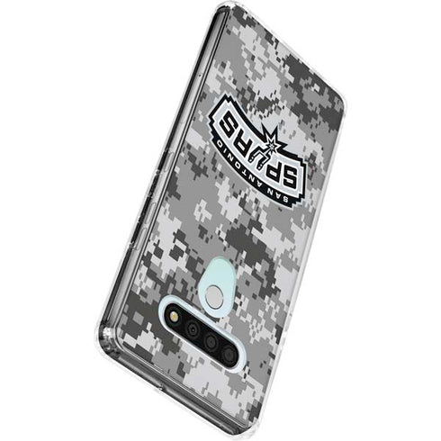 NBA San Antonio Spurs Digi Camo LG Stylo 6 Clear Case