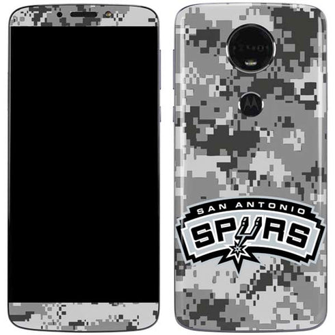 NBA San Antonio Spurs Digi Camo Moto E5 Plus Skin
