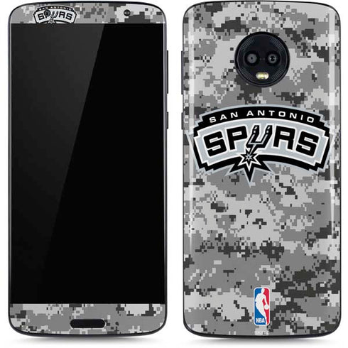 NBA San Antonio Spurs Digi Camo Moto G6 Skin