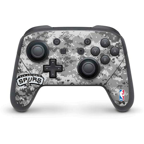 NBA San Antonio Spurs Digi Camo Nintendo Switch Pro Controller Skin