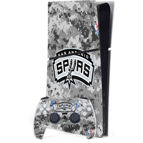 NBA San Antonio Spurs Digi Camo PS5 Slim Digital Edition Bundle Skin