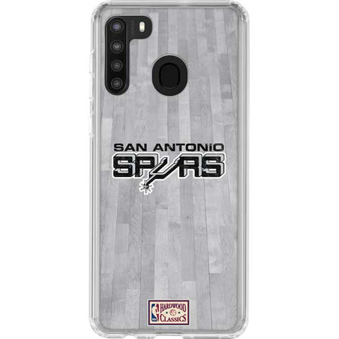 NBA San Antonio Spurs Hardwood Classics Galaxy A21 Clear Case