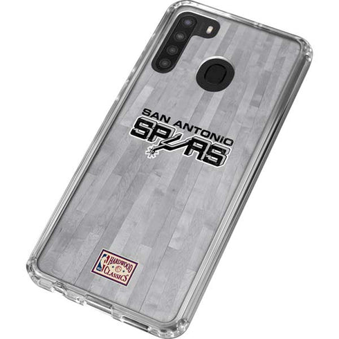 NBA San Antonio Spurs Hardwood Classics Galaxy A21 Clear Case