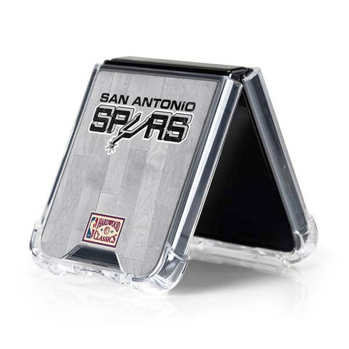 NBA San Antonio Spurs Hardwood Classics Galaxy Z Flip5 5G Clear Case