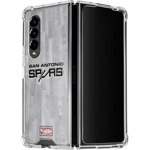NBA San Antonio Spurs Hardwood Classics Galaxy Z Fold4 5G Clear Case