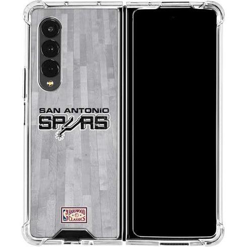 NBA San Antonio Spurs Hardwood Classics Galaxy Z Fold4 5G Clear Case