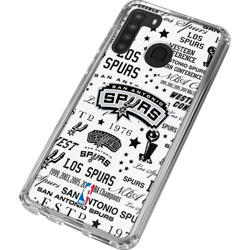 NBA San Antonio Spurs Historic Blast Galaxy A21 Clear Case