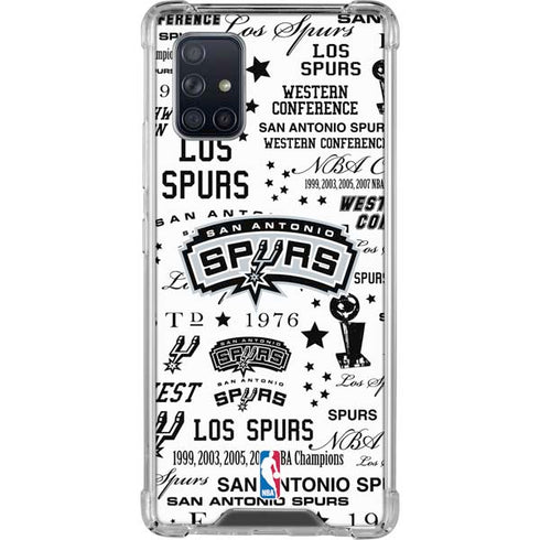 NBA San Antonio Spurs Historic Blast Galaxy A71 5G Clear Case