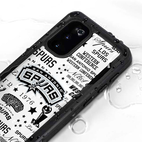 NBA San Antonio Spurs Historic Blast Galaxy S20 Waterproof Case