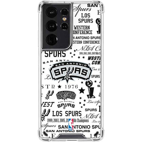 NBA San Antonio Spurs Historic Blast Galaxy S21 Ultra 5G Clear Case