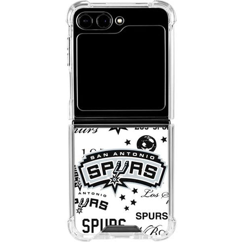 NBA San Antonio Spurs Historic Blast Galaxy Z Flip5 5G Clear Case