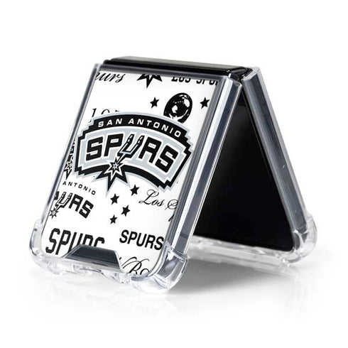 NBA San Antonio Spurs Historic Blast Galaxy Z Flip5 5G Clear Case