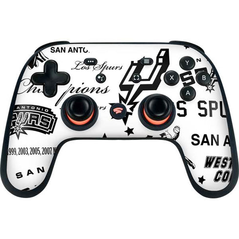 NBA San Antonio Spurs Historic Blast Google Stadia Controller Skin