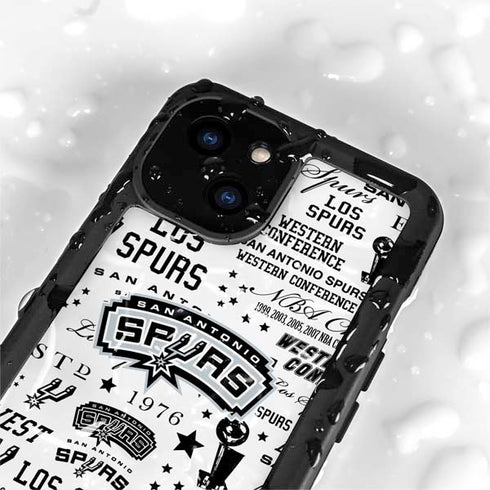 NBA San Antonio Spurs Historic Blast iPhone 13 Mini Waterproof Case