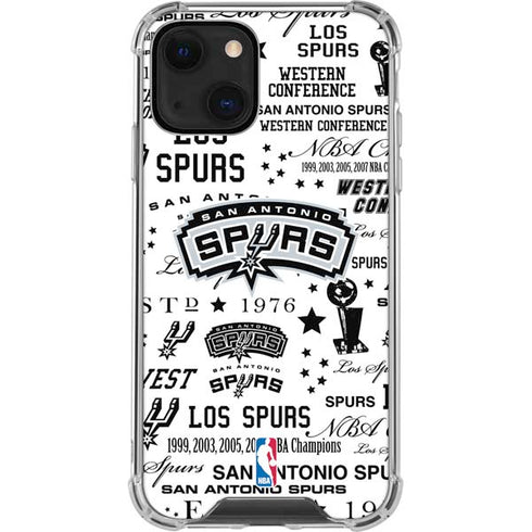 NBA San Antonio Spurs Historic Blast iPhone 14 Plus Clear Case