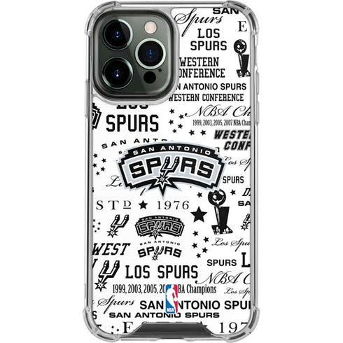 NBA San Antonio Spurs Historic Blast iPhone 14 Pro Max Clear Case
