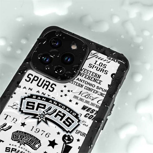 NBA San Antonio Spurs Historic Blast iPhone 14 Pro Max Waterproof Case