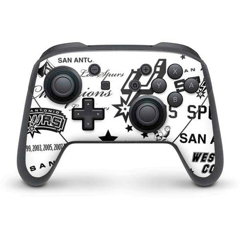 NBA San Antonio Spurs Historic Blast Nintendo Switch Pro Controller Skin