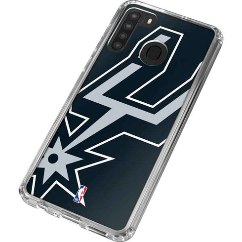 NBA San Antonio Spurs Large Logo Galaxy A21 Clear Case